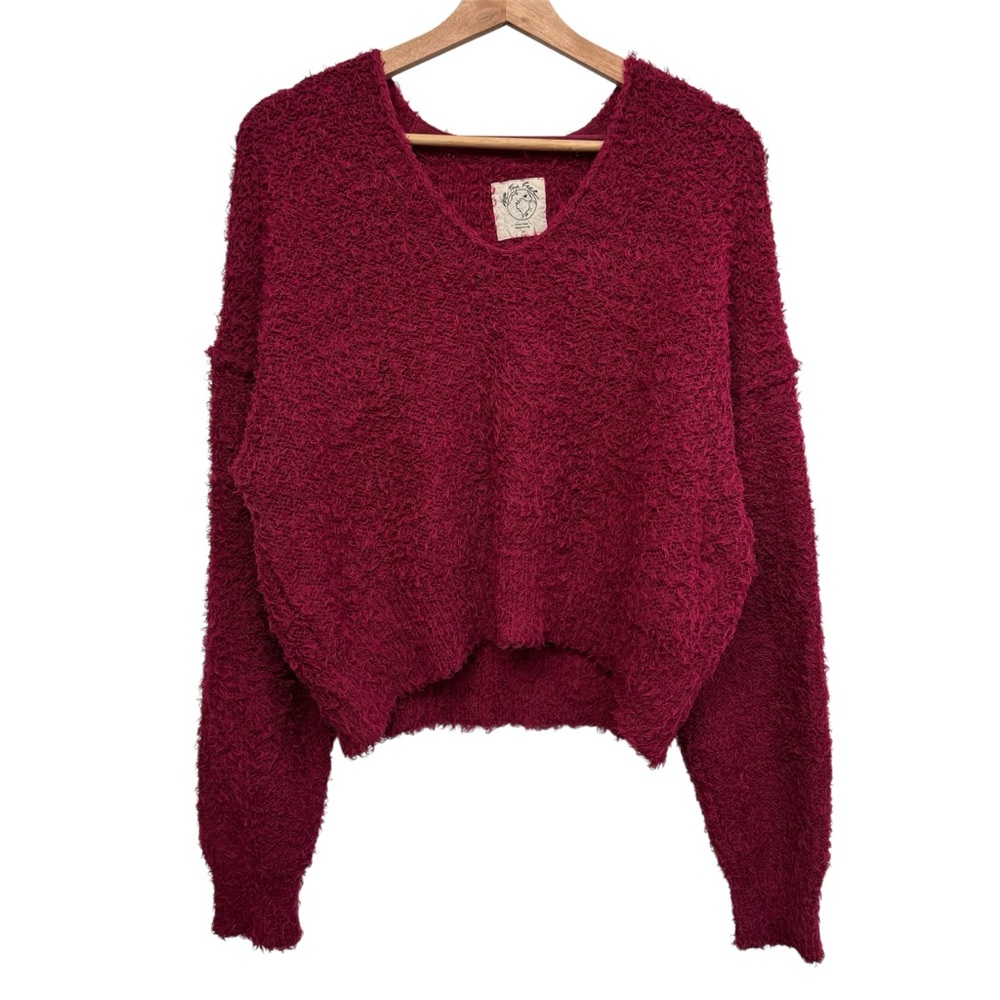 Free People We The Free Theo Sweater Women Small Fuzzy Slouchy Boho